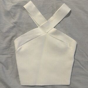 Aritzia White Crop Top